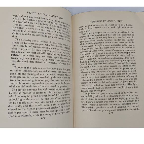 Fifty Years A Surgeon By Robert T. Morris M.D. Vintage First Edition 1935 - Picture 14 of 16